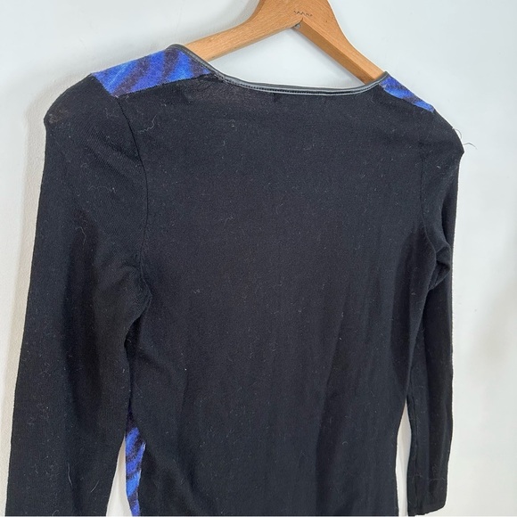 Gerard Darel Wool Blue Zebra Sweater Size Medium - Picture 9 of 11